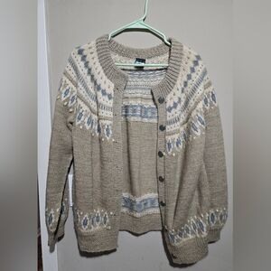 Vintage Norweigian Wool Sweater, Size M, Virgin Wool, Warm!